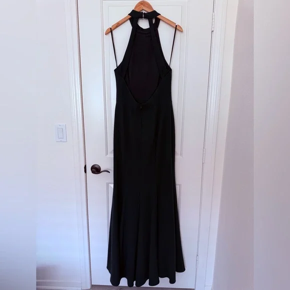 BHLDN Anthropologie Lennox Halter Crepe Gown Bridesmaid Dress Emerald Green  10